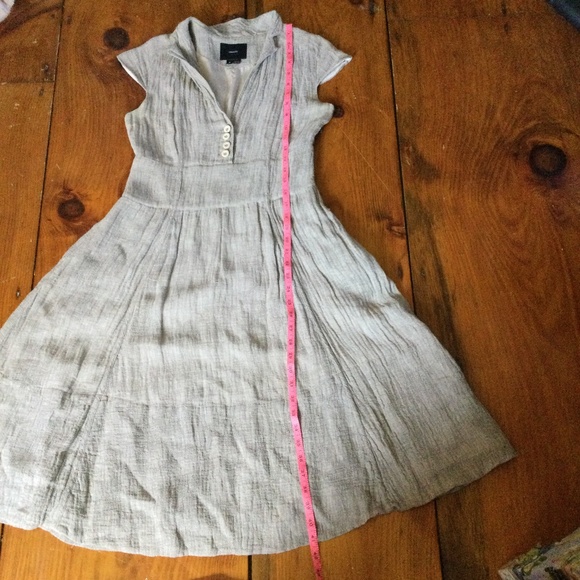 Linen Gauze Dress by Identify Tan in color size 4 - Picture 13 of 14